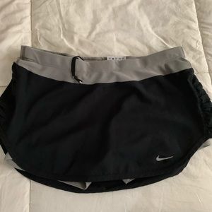 Nike black running skirt with grey shorts